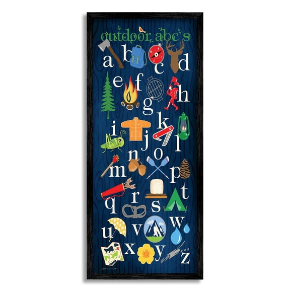 Stupell Industries Outdoor ABC's, 10 x 24,Design by Stephanie Workman Marrott