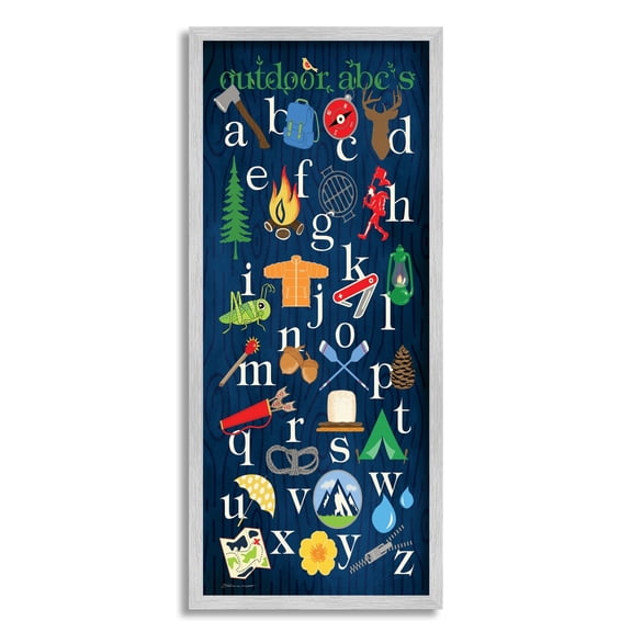 Stupell Industries Outdoor ABC's, 10 x 24,Design by Stephanie Workman Marrott