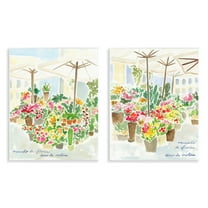 Stupell Industries Outdoor Gardens Patio Scenic & Cityscapes Painting Unframed Art Print Wall Art, 11 x 14, Set of 2