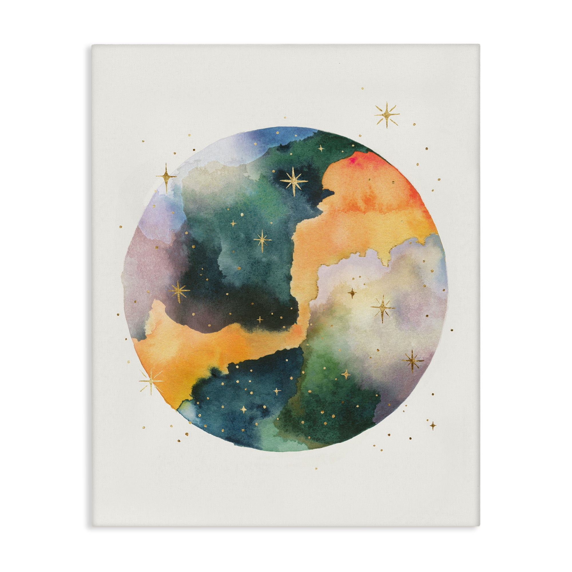 Stupell Industries Outer Space Nebula STEM Painting Wrapped Canvas Art Print Wall Art, 36 x 48