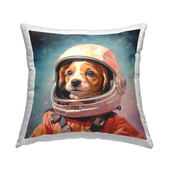 Stupell Industries Outer Space Puppy Decorative Printed Throw Pillow, 18 x 18