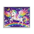 thumbnail image 1 of Stupell Industries Outer Space Unicorn Fairy Tales & Fantasy Painting Gray Framed Art Print Wall Art, 30 x 24, 1 of 9