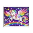 thumbnail image 1 of Stupell Industries Outer Space Unicorn Fairy Tales & Fantasy Painting White Framed Art Print Wall Art, 20 x 16, 1 of 9