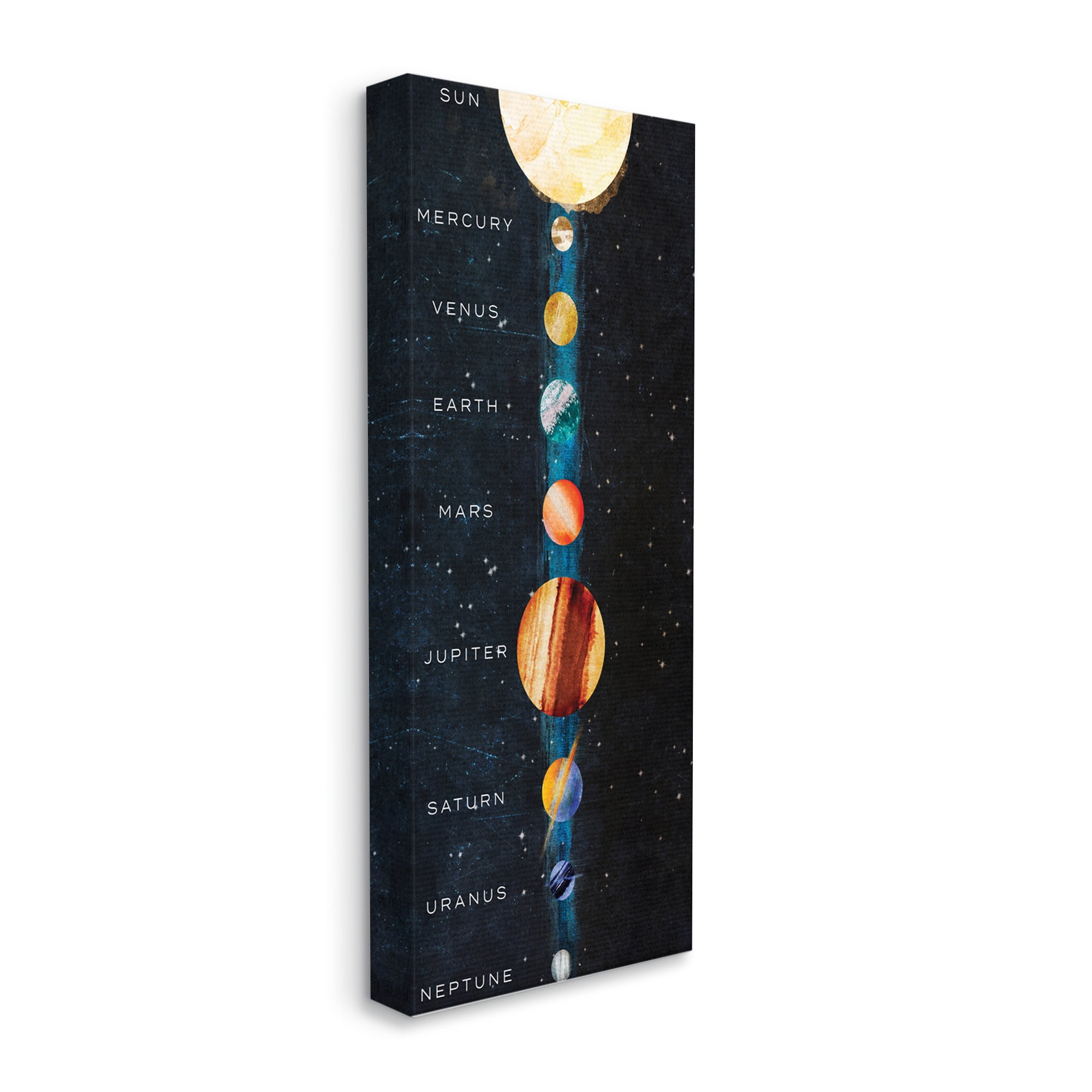 Stupell Industries Outer space Planet Alignment Milky way Solar System,10 x 24,Designed by Lanie Loreth