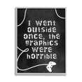 thumbnail image 1 of Stupell Industries Outside Graphics Were Horrible Phrase Gamer Humor Abstract Painting Gray Framed Art Print Wall Art, 16 x 20, 1 of 7
