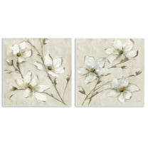 Stupell Industries Outstretched Dogwood Branches Floral Painting Unframed Art Print Wall Art, 12 x 12, Set of 2