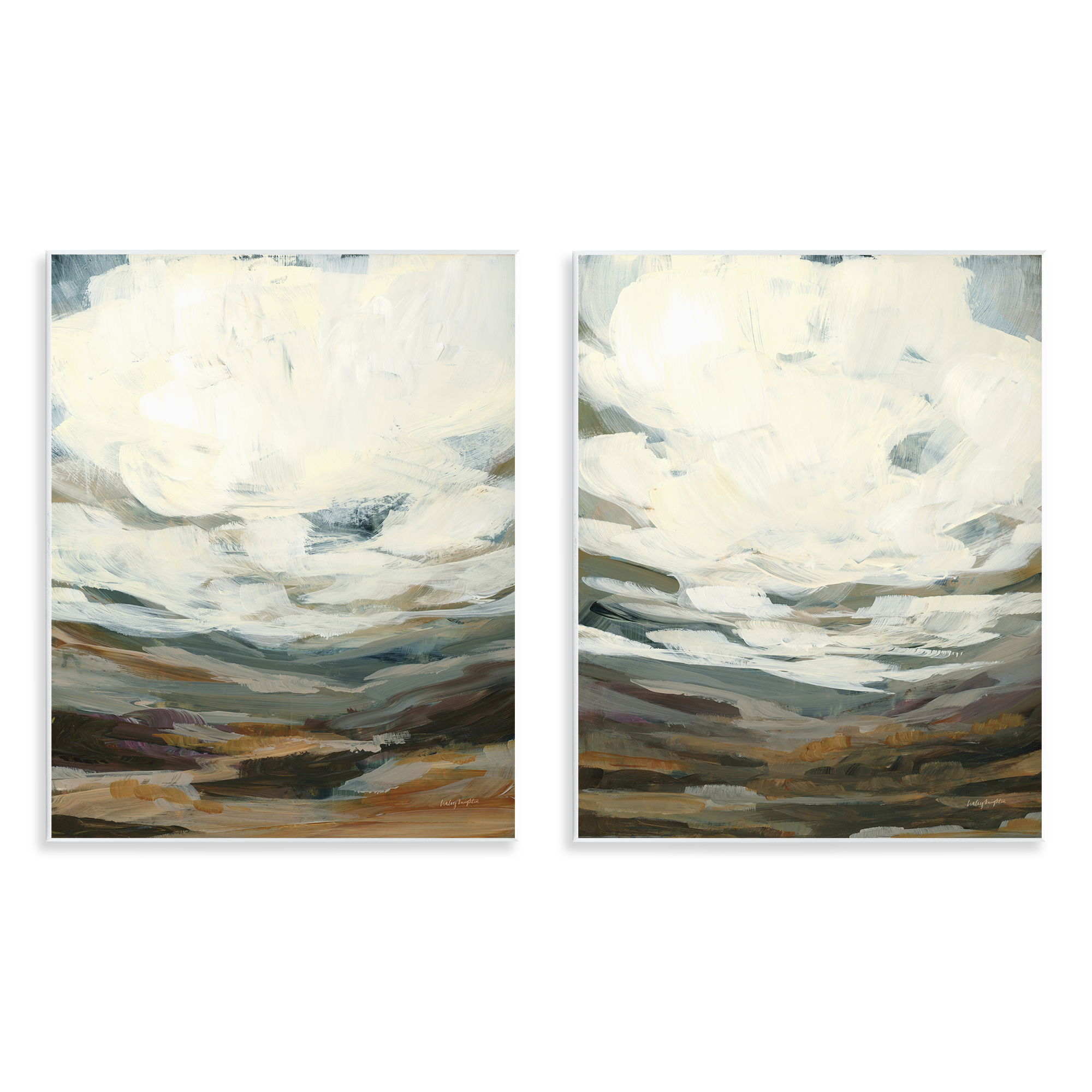 Stupell Industries Overcast Timber Thicket Abstract Painting Unframed Art Print Wall Art, 11 x 14, Set of 2