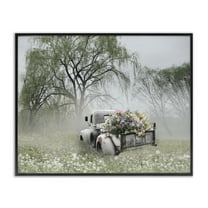 Stupell Industries Overgrown Floral Truck Plants & Flowers Photography Black Framed Art Print Wall Art, 14 x 11
