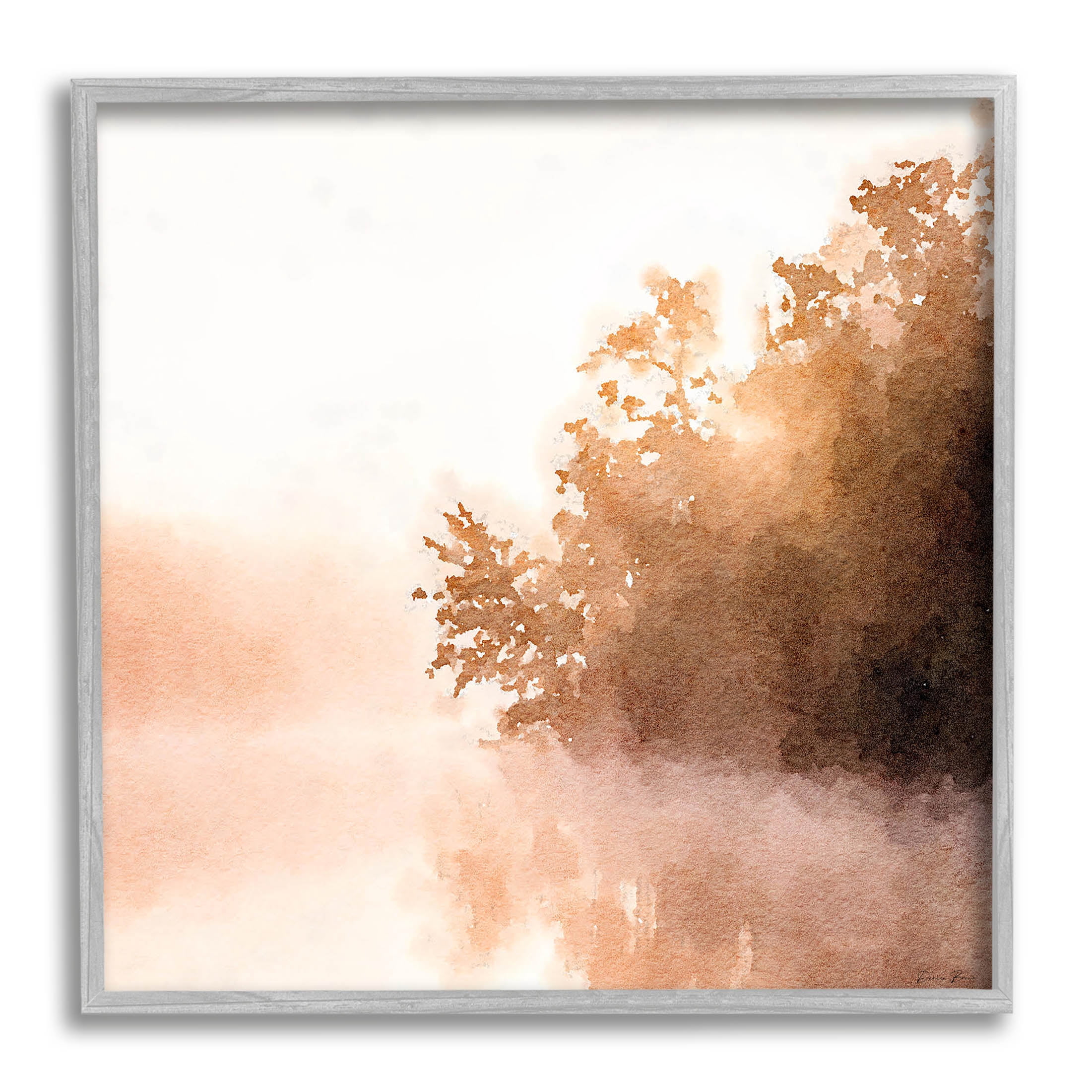 Stupell Industries Overhanging Trees Sunlit Lake View Painting Gray Framed Art Print Wall Art, Design by Denise Brown