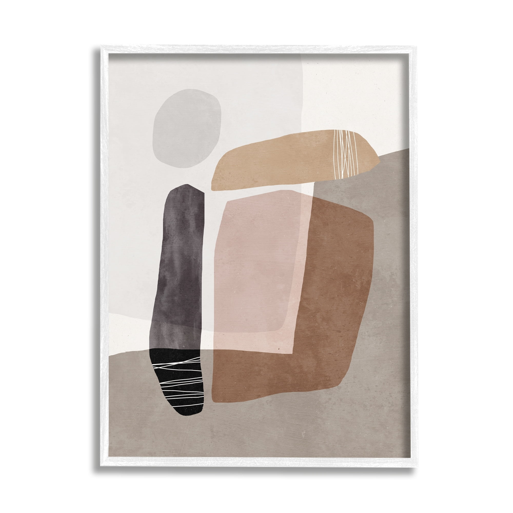 Stupell Industries Overlapped Earth Transparent Solid Polygons Contemporary Art,11 x 14, Design by Nina Blue