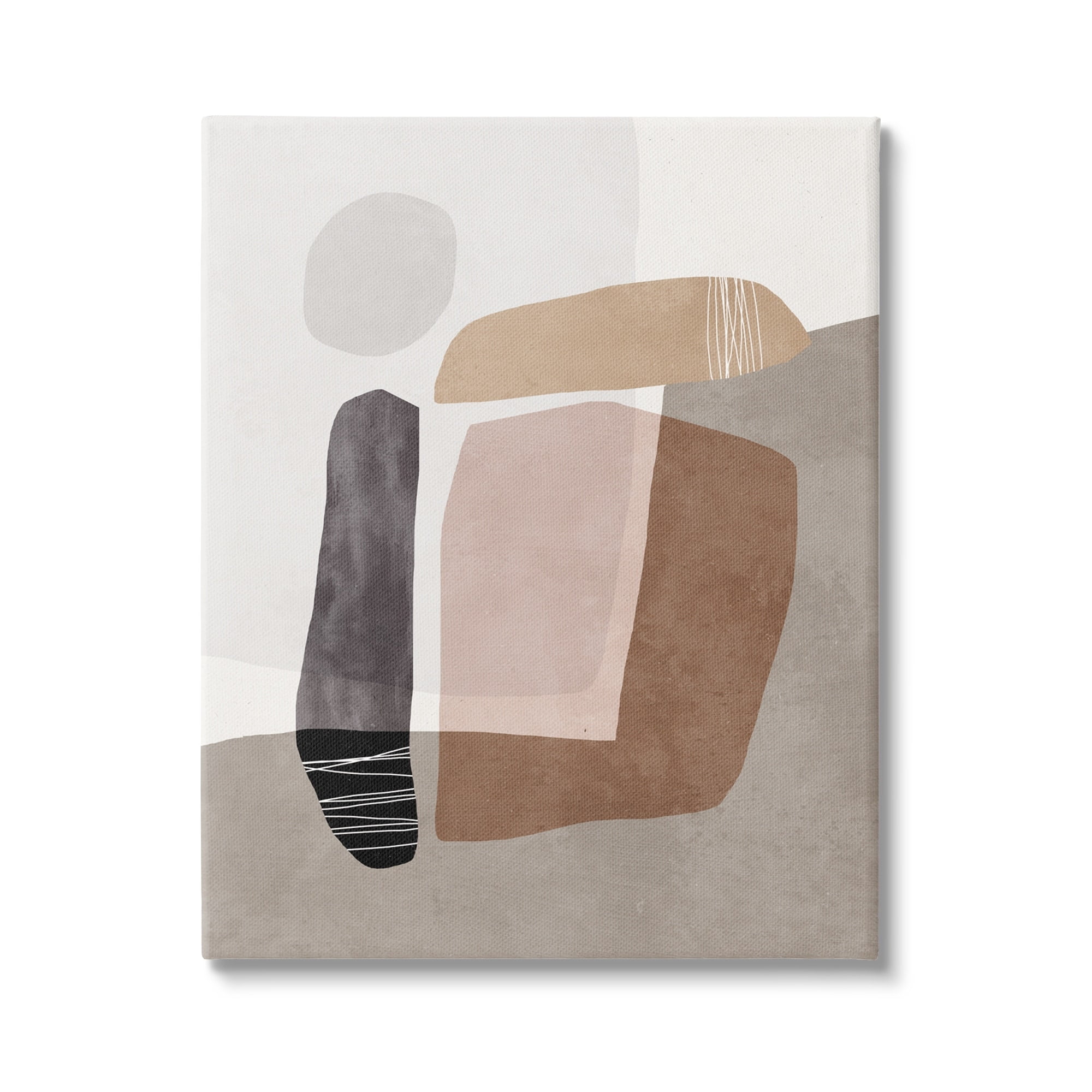 Stupell Industries Overlapped Earth Transparent Solid Polygons Contemporary Art,24 x 30, Design by Nina Blue