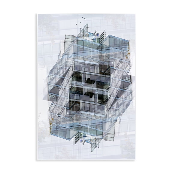 Stupell Industries Overlapping Building Layers Wall Plaque Art design by Robin Vandenabeele, 15 x 10
