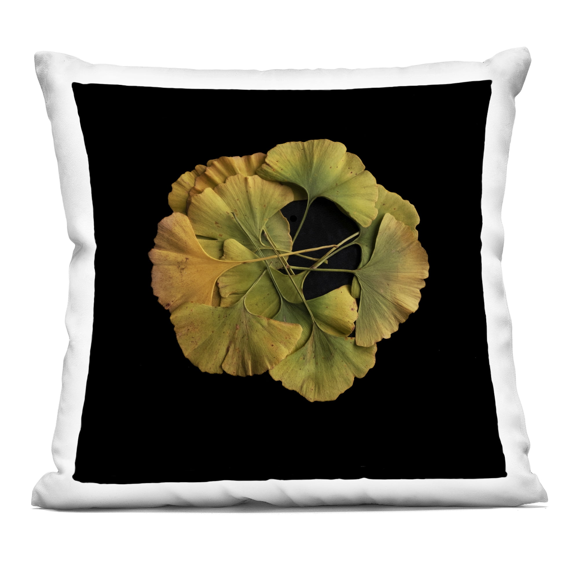 Stupell Industries Overlapping Ginkgo Leaves Decorative Printed Throw Pillow, design by Beth Adoette, 18 x 7 x 18