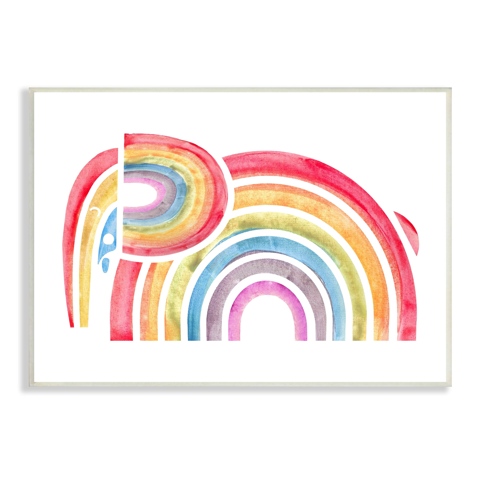 Stupell Industries Overlapping Rainbows Abstract Perpendicular Arch Shapes, 13 x 19, Designed by Daphne Polselli