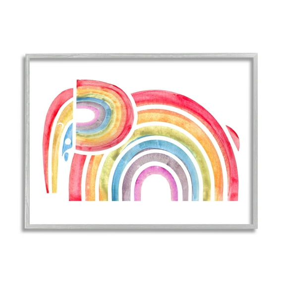 Stupell Industries Overlapping Rainbows Abstract Perpendicular Arch Shapes, 24 x 30, Designed by Daphne Polselli