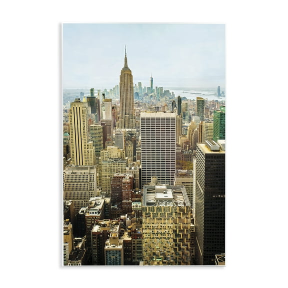 Stupell Industries Overlooking Cityscape Buildings Cityscapes Photography Unframed Art Print Wall Art, 10 x 15