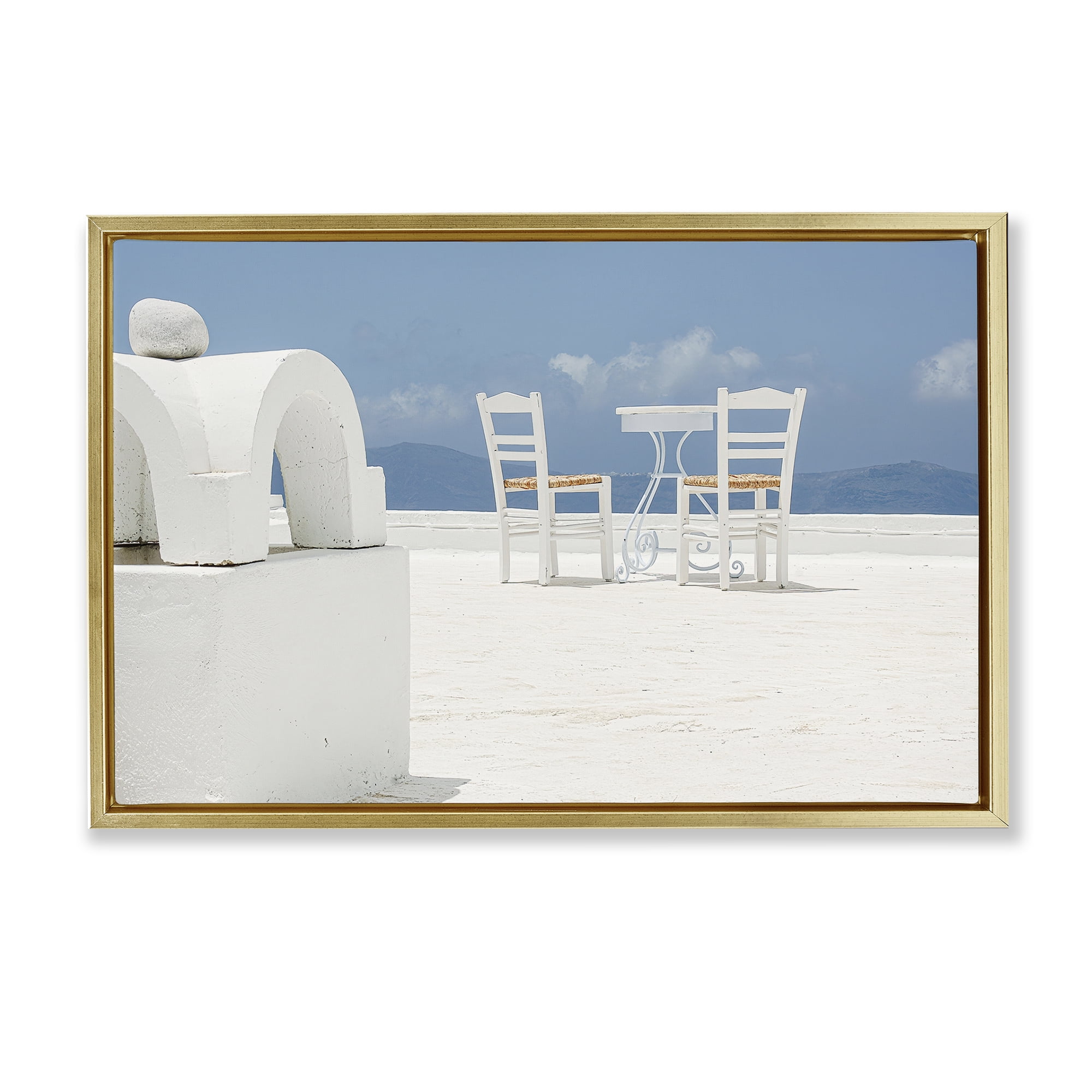 Stupell Industries Overlooking Sky Scenery Landscape & Nature Photography Gold Floater Framed Canvas Art Print Wall Art, 31 x 21