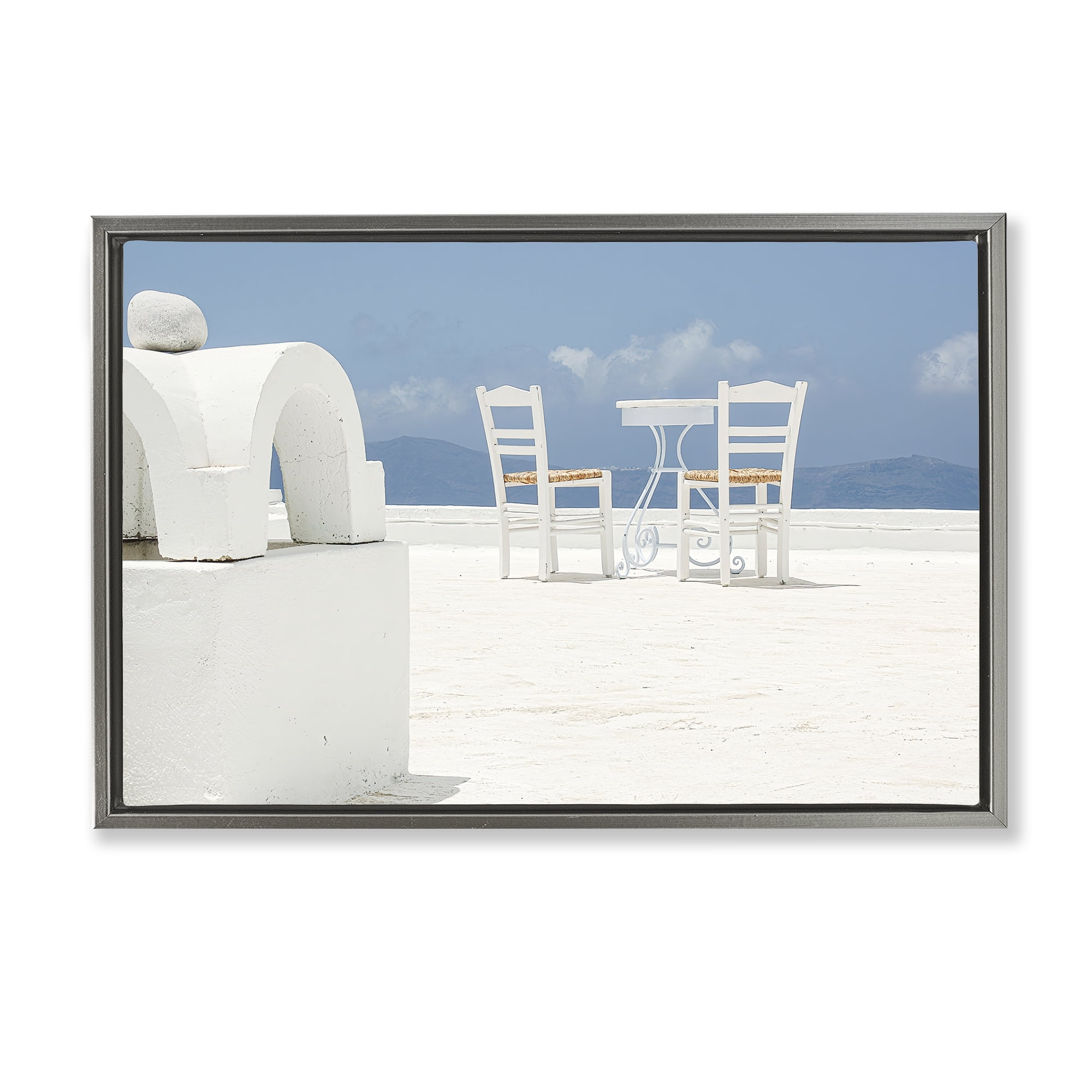 Stupell Industries Overlooking Sky Scenery Landscape & Nature Photography Gray Floater Framed Canvas Art Print Wall Art, 25 x 17