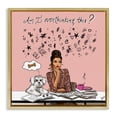 thumbnail image 1 of Stupell Industries Modern Overthinking Reflection with Puppy Gold Floating Frame Canvas Art, 25 x 25, by Tara Boone, 1 of 8