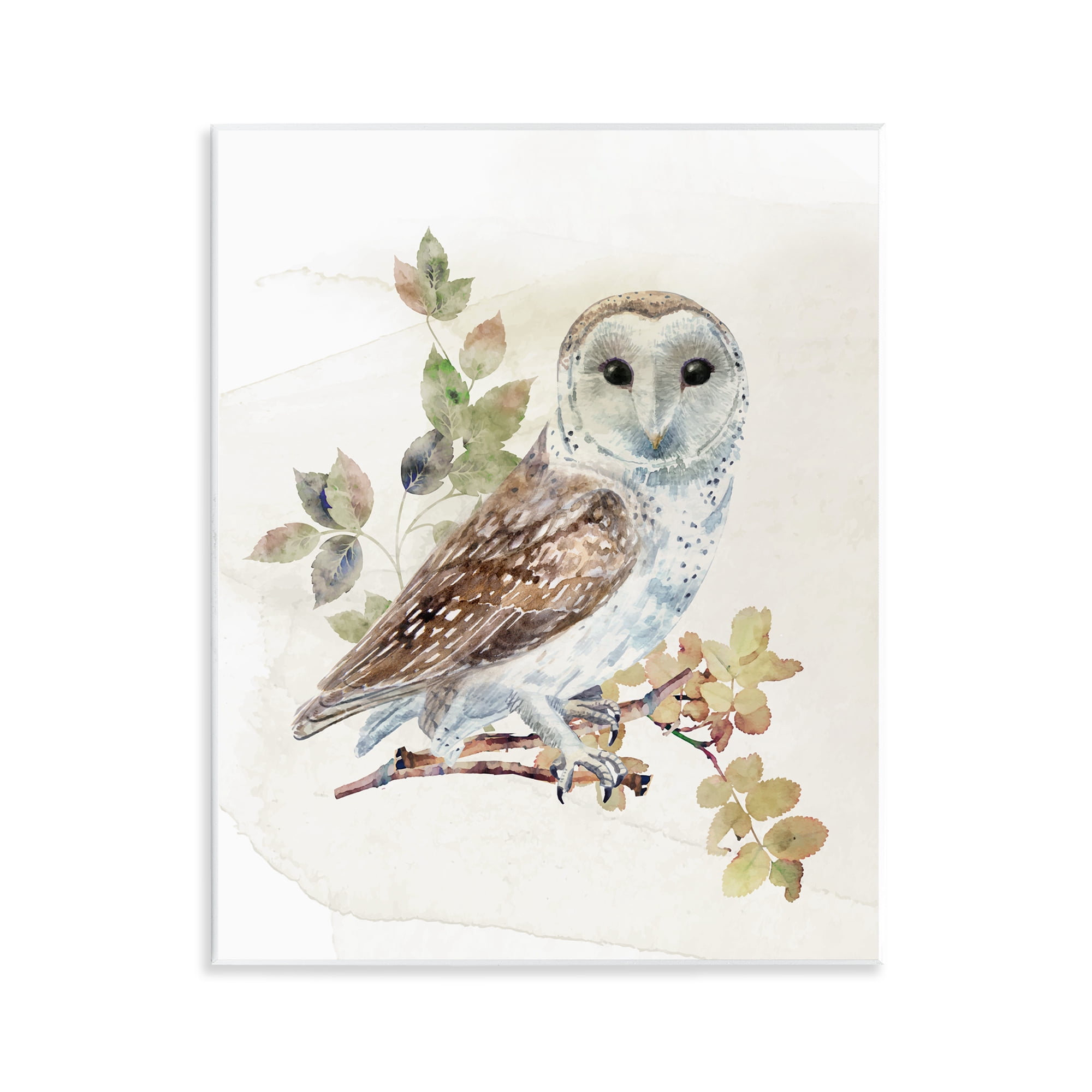 Stupell Industries Owl Among Autumn Leaves Wall Plaque Art, design by CAD Designs