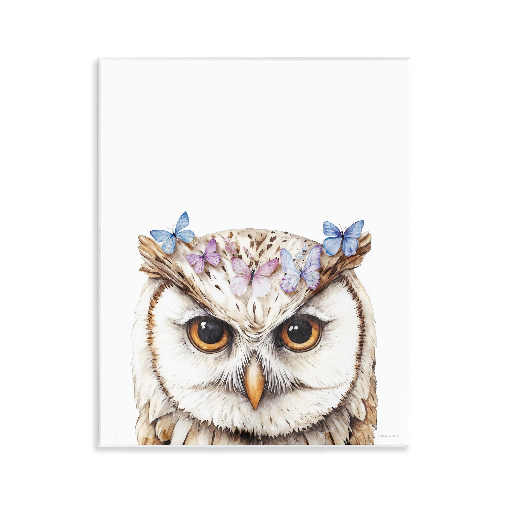 Stupell Industries Owl & Butterfly Wings Wall Plaque Art, design by Svetlana Aleynikova