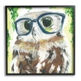 thumbnail image 1 of Stupell Industries Owl In Glasses Ivy Plant Wildlife Animals & Insects Painting Black Framed Art Print Wall Art, 1 of 7