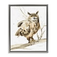 thumbnail image 1 of Stupell Industries Owl Perched in Tree Animals & Insects Painting Gray Floater Framed Art Print Wall Art, 25 x 31, 1 of 9