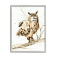 thumbnail image 1 of Stupell Industries Owl Perched in Tree Animals & Insects Painting Gray Framed Art Print Wall Art, 11 x 14, 1 of 8