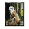 thumbnail image 1 of Stupell Industries Owl Perched on Barn Door Animals & Insects Painting Black Floater Framed Art Print Wall Art, 25 x 31, 1 of 9