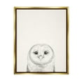 thumbnail image 1 of Stupell Industries Owl Portrait Grey Drawing Design Metallic Gold Framed Floating Canvas Wall Art, 16x20, by Victoria Borges, 1 of 5