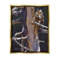thumbnail image 1 of Stupell Industries Owl in Rustic Tree Animals & Insects Painting Gold Floater Framed Canvas Art Print Wall Art, 25 x 31, 1 of 2