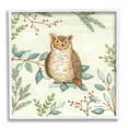 thumbnail image 1 of Stupell Industries Owl in Woodland Winter Holiday Painting White Framed Art Print Wall Art, 24 x 24, 1 of 9