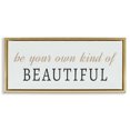 thumbnail image 1 of Stupell Industries Own Kind Of Beautiful Typography Painting Gold Floater Framed Art Print Wall Art, 31 x 14, 1 of 10