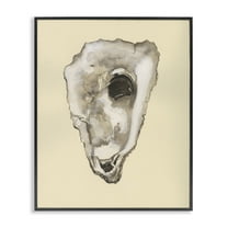 Stupell Industries Oyster Sea Creature Nautical & Beach Painting Black Framed Art Print Wall Art, 11 x 14