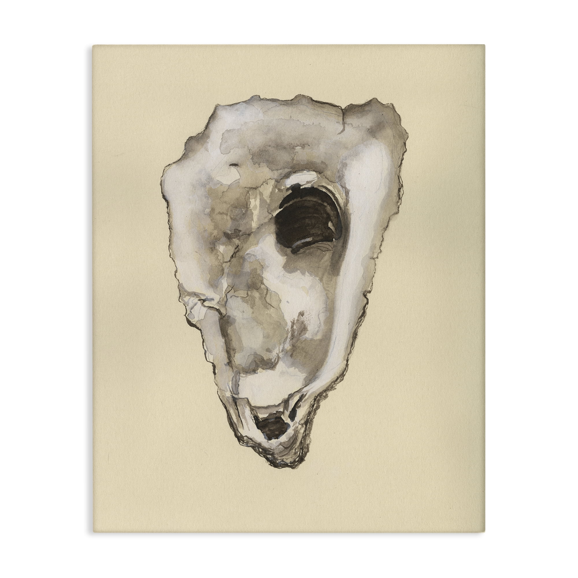 Stupell Industries Oyster Sea Creature Nautical & Beach Painting Wrapped Canvas Art Print Wall Art, 24 x 30
