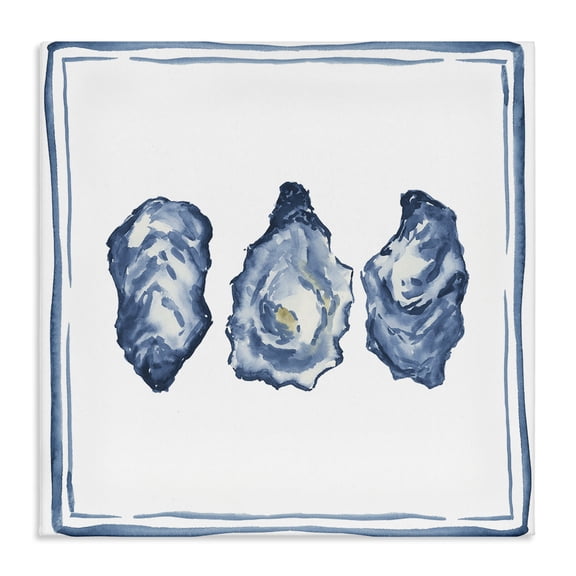 Stupell Industries Oyster Shell Trio Animals Painting Wrapped Canvas Canvas Art Print Wall Art, 24 x 24