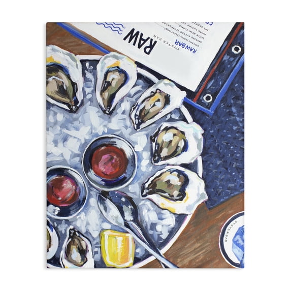 Stupell Industries Coastal Oysters on Ice Canvas Art, 16 x 20, by Rachel Nerney