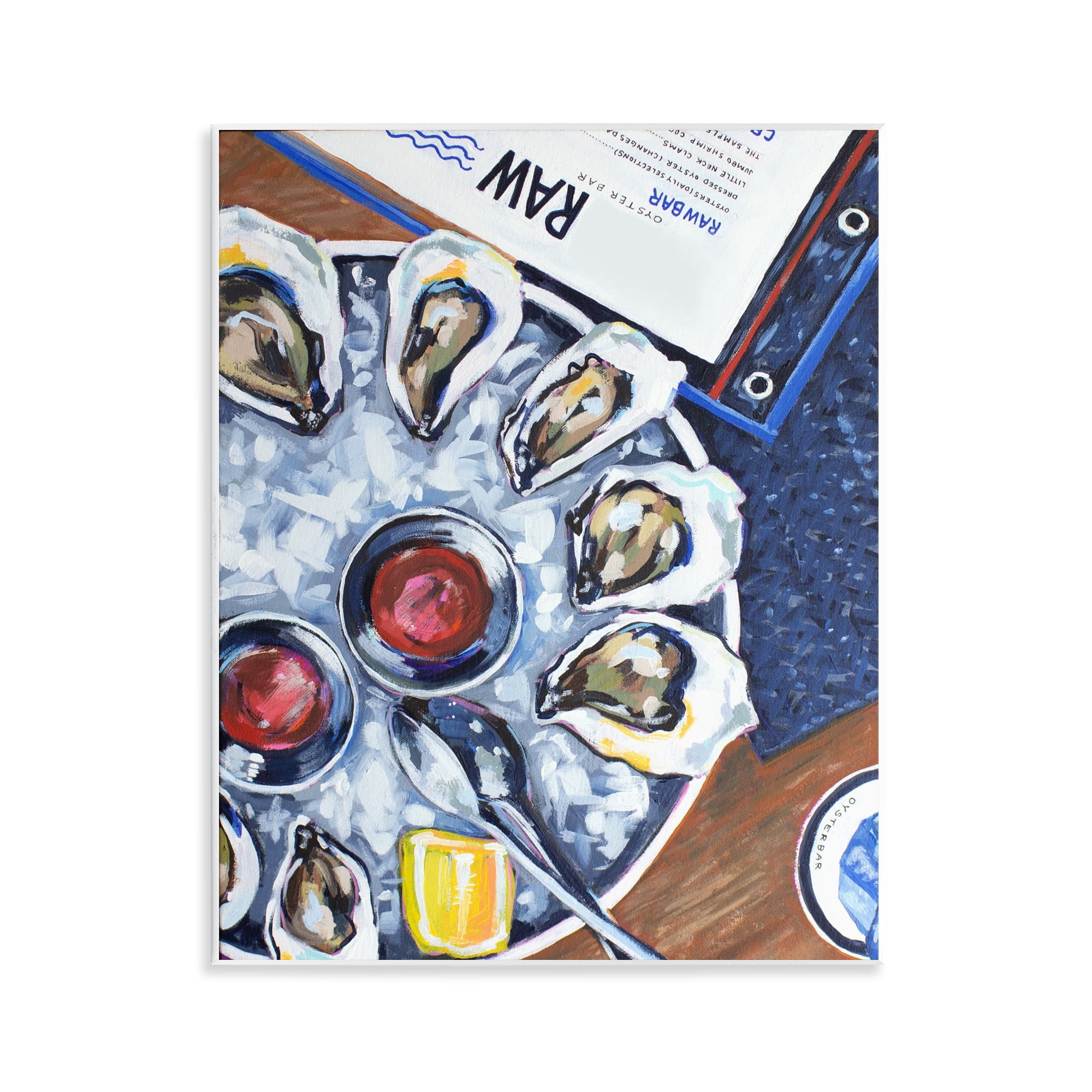 Stupell Industries Oysters on Ice Wall Plaque Art, design by Rachel Nerney