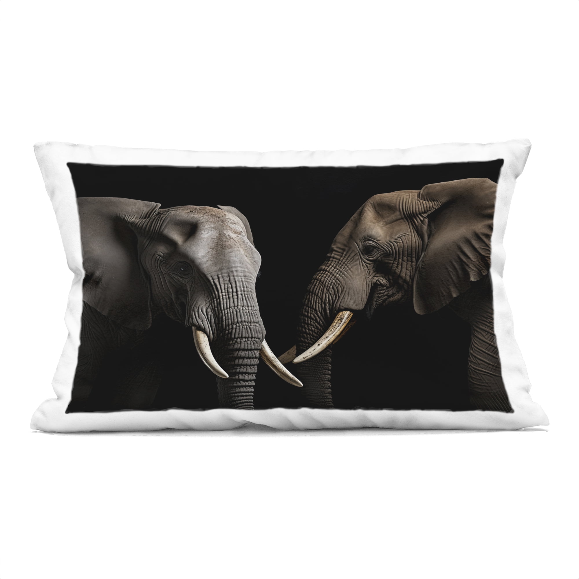 Stupell Industries Pachyderm Elephant Pair Decorative Printed Throw Pillow, design by Decent Exposures