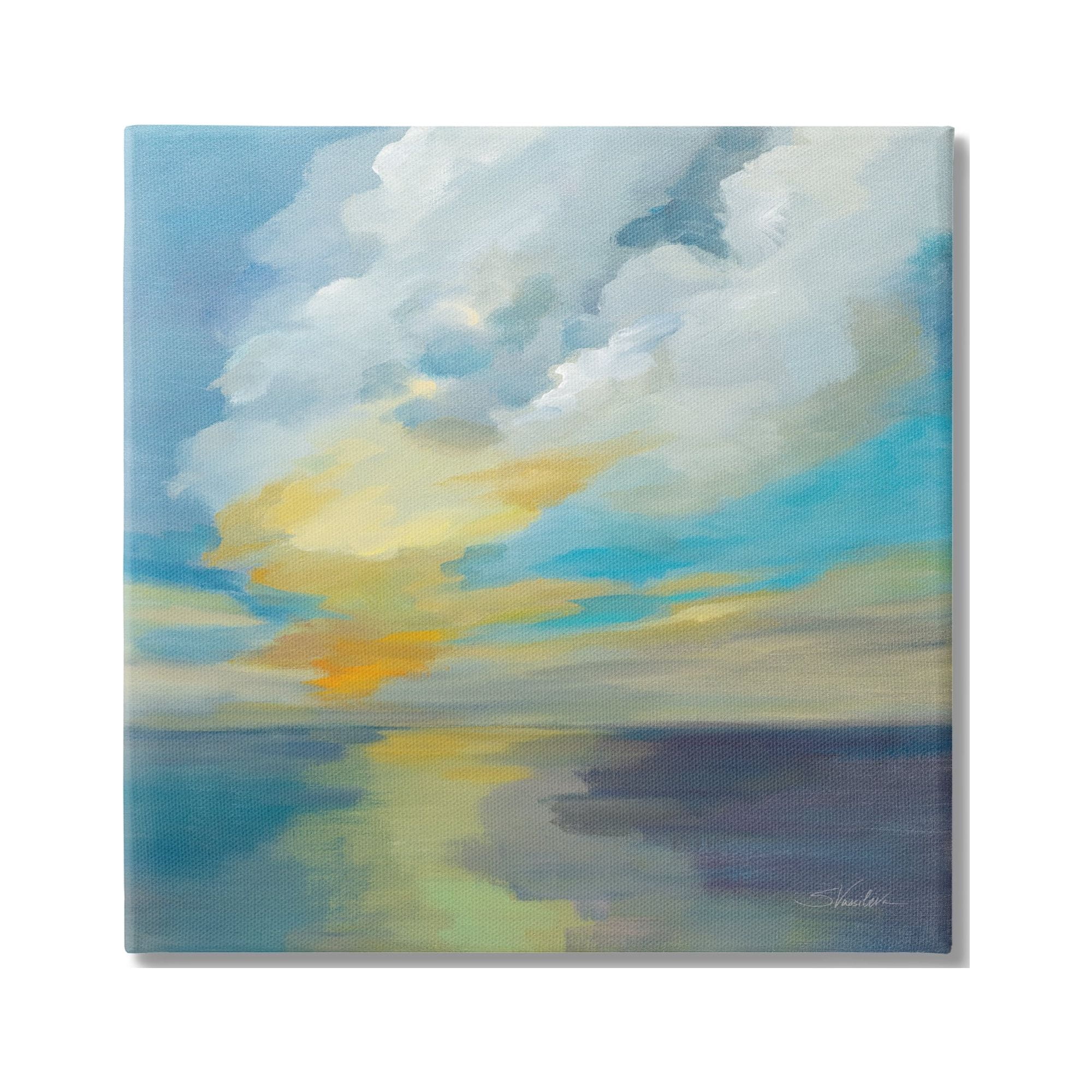 Stupell Industries Pacific Light Sea Painting Nature Painting Gallery Wrapped Canvas Print Wall Art, 36 x 36