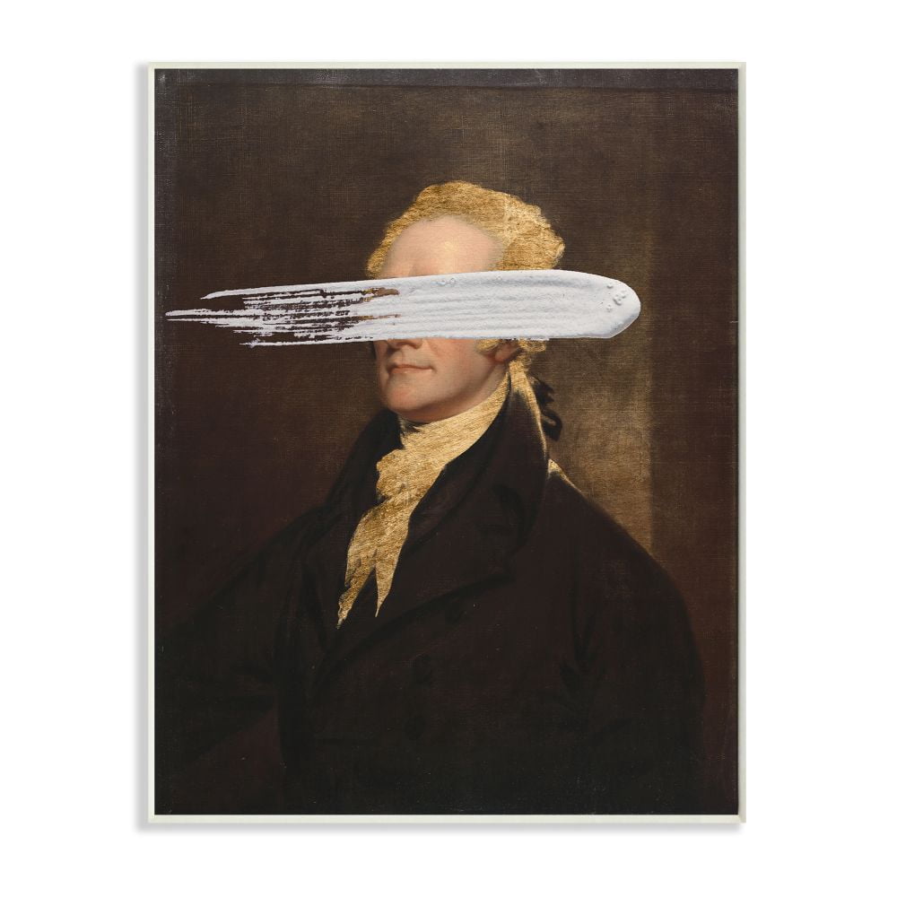 Stupell Industries Paint Censored Hamilton Portrait Classical Design Designed by Jennifer Goldberger