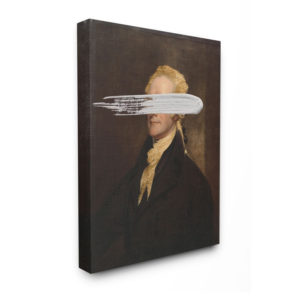 Stupell Industries Paint Censored Hamilton Portrait Classical Design Designed by Jennifer Goldberger