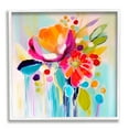 thumbnail image 1 of Stupell Industries Paint Drip Florals Botanical & Floral Painting White Framed Art Print Wall Art, 24 x 24, 1 of 9