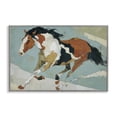 thumbnail image 1 of Stupell Industries Modern Paint Horse in Motion Gray Framed Giclee Art, 24 x 16, by Chromatic Storm Studio, 1 of 8
