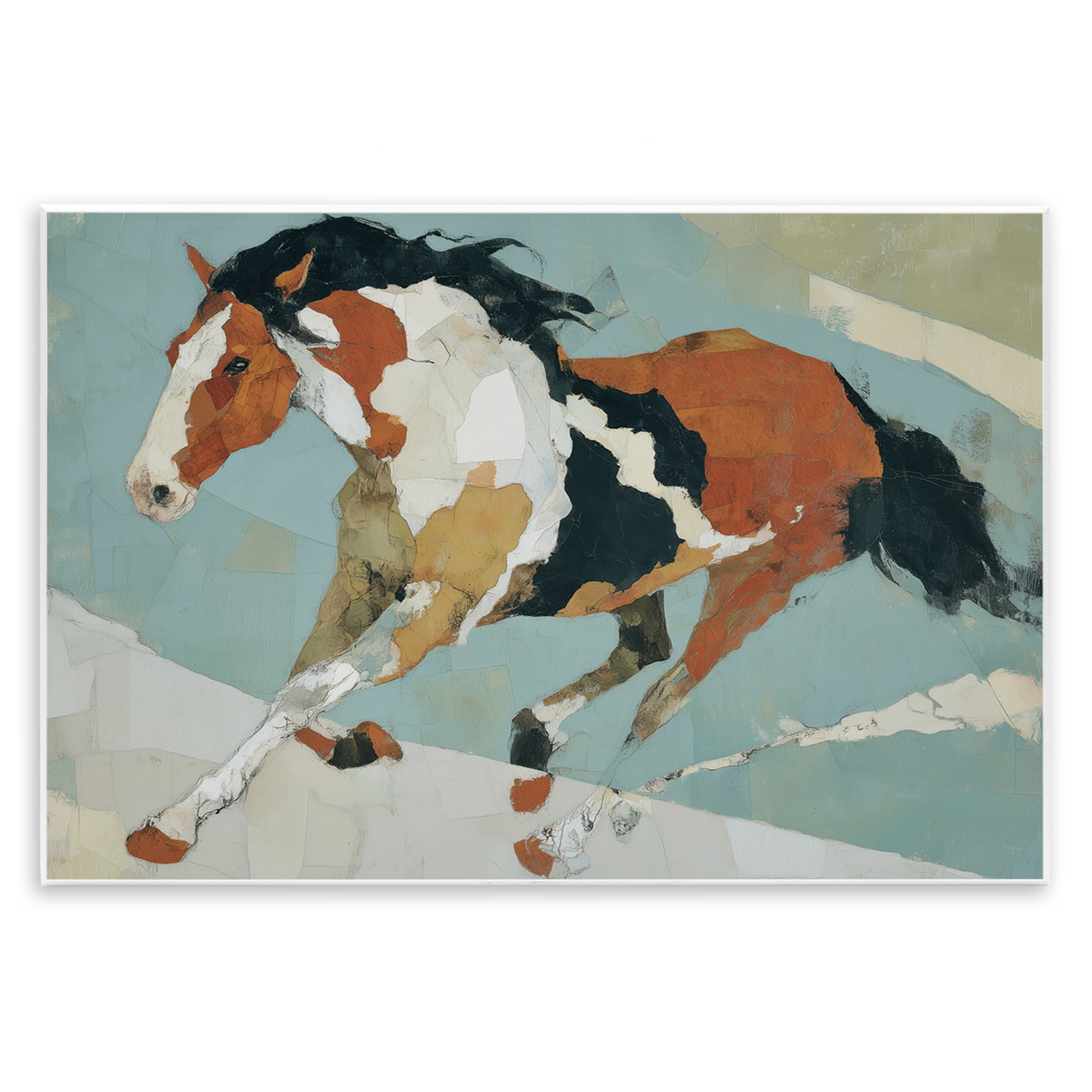Stupell Industries Paint Horse in Motion Wall Plaque Art, design by Chromatic Storm Studio