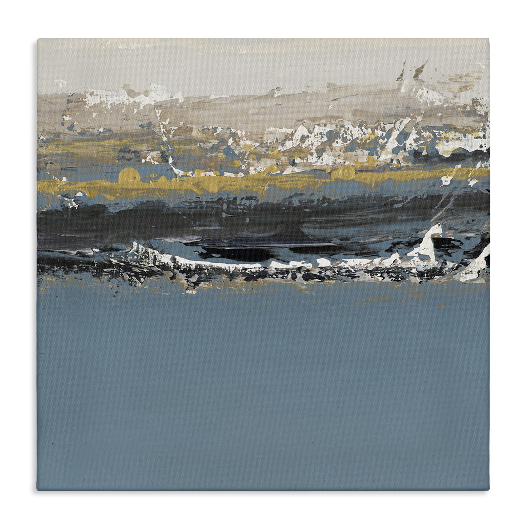 Stupell Industries Paint Streaked Abstraction Abstract Painting Gallery Wrapped Canvas Art Print Wall Art, 24 x 24