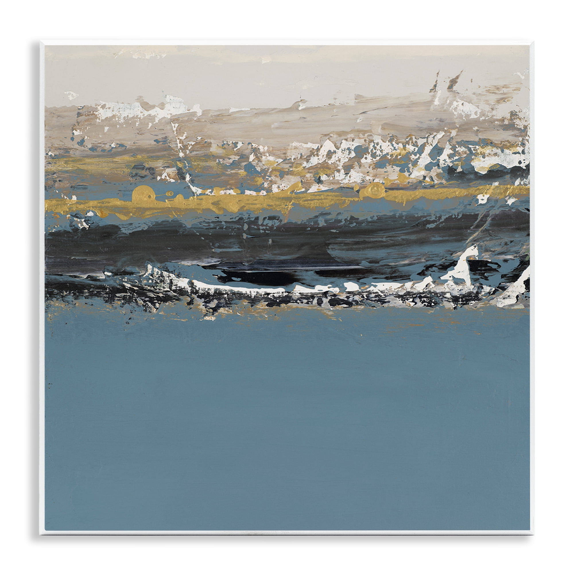 Stupell Industries Paint Streaked Abstraction Abstract Painting Unframed Art Print Wall Art, 12 x 12