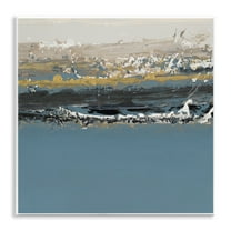 Stupell Industries Paint Streaked Abstraction Abstract Painting Unframed Art Print Wall Art, 12 x 12