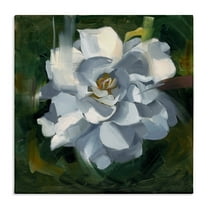 Stupell Industries Paint Streaked Flower Botanical & Floral Painting Gallery Wrapped Canvas Art Print Wall Art, 17 x 17