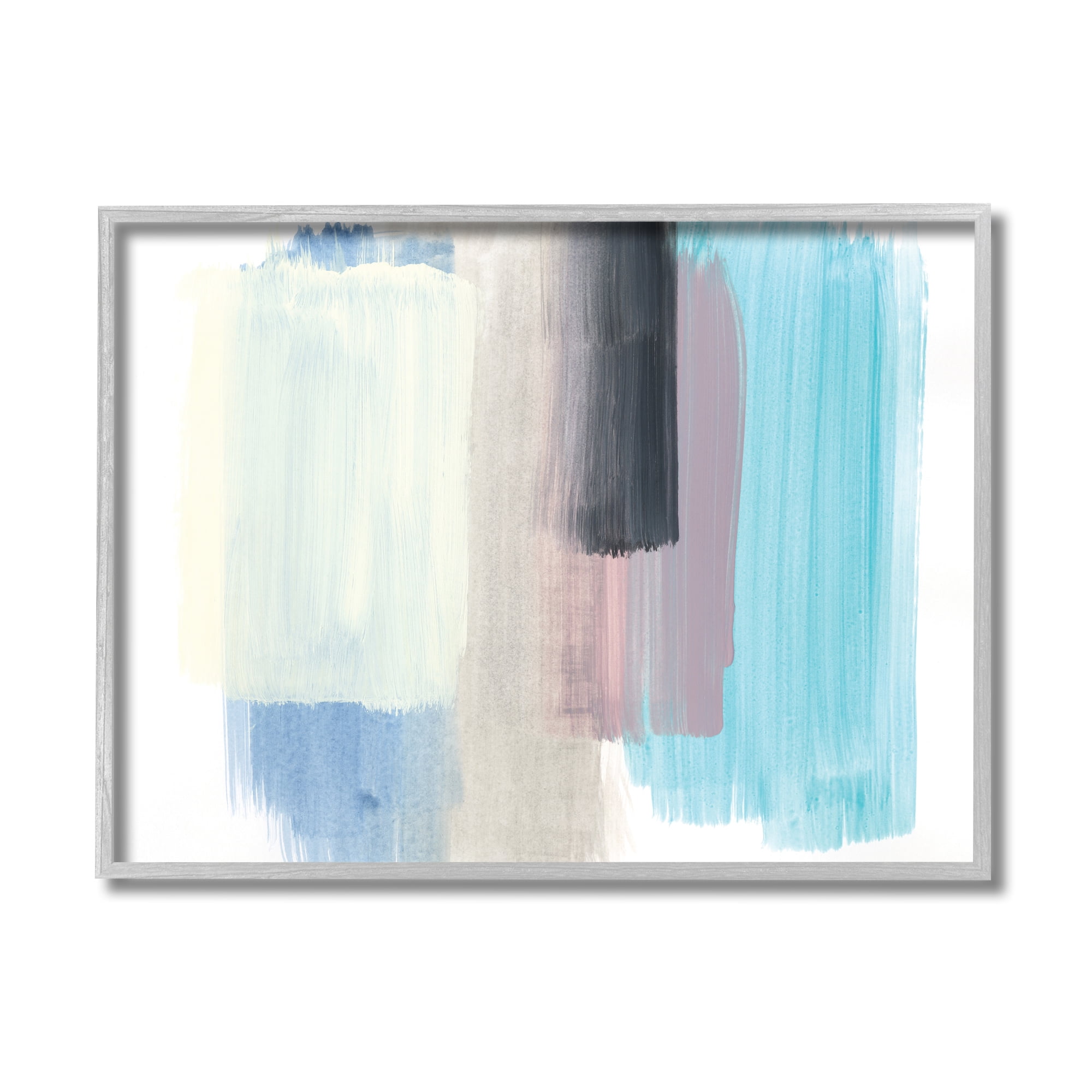 Stupell Industries Paintbrush Stroke Abstraction Blue Beige Purple,16 x 20,Designed by Bronwyn Baker